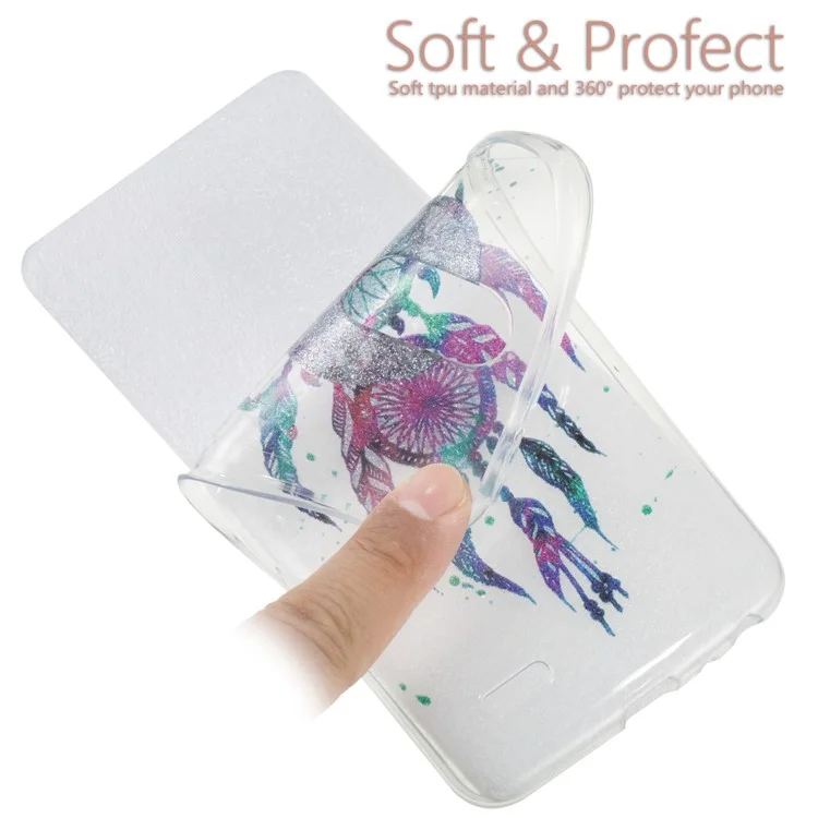 IMD Glitter Powder TPU Phone Case for LG Stylus 3 LS777 / Stylo 3 - Dream Catcher