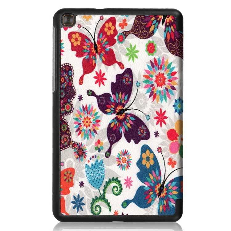 Pattern Printing Leather Tri-fold Stand Tablet Case for LG G Pad IV 8.0 FHD - Butterfly