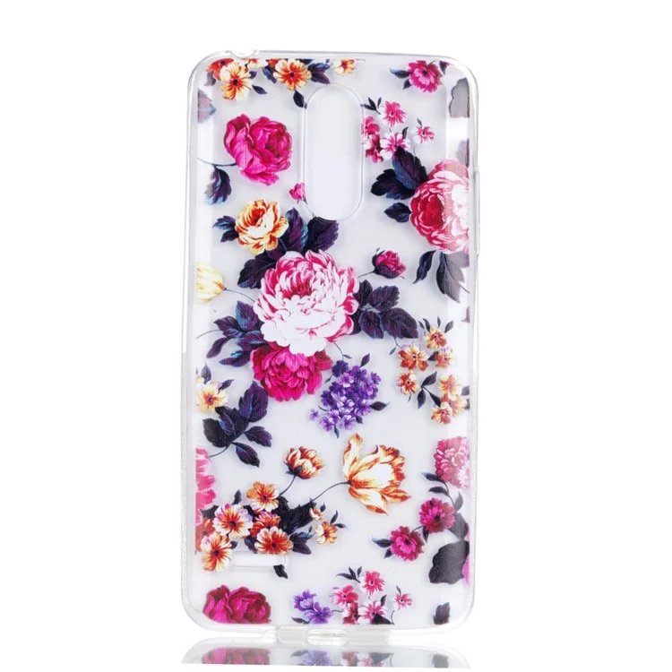 Pattern Printing TPU Gel Cover for LG K8 (2017) EU Version - Blooming Flowers