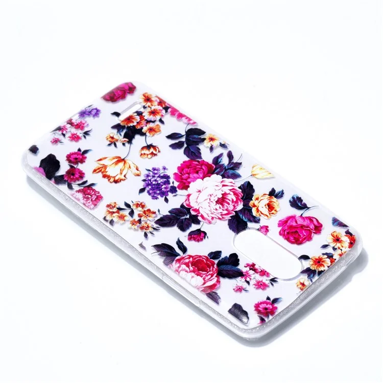 Pattern Printing TPU Gel Cover for LG K8 (2017) EU Version - Blooming Flowers