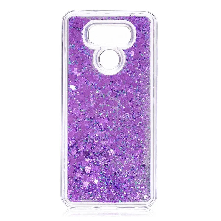 For LG G6 Glitter Floating Quicksand Mirror Surface TPU Mobile Case - Purple