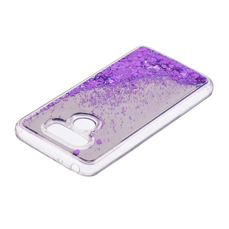 For LG G6 Glitter Floating Quicksand Mirror Surface TPU Mobile Case - Purple