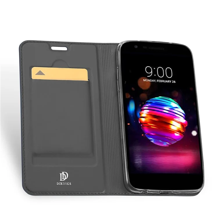DUX DUCIS Skin Pro Series Leather Stand Case for LG K10 (2018) - Black