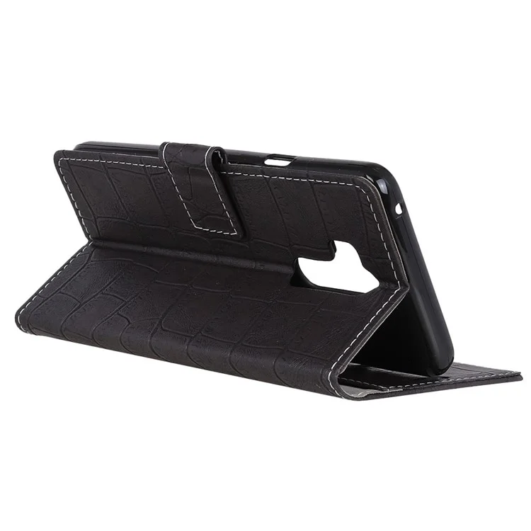 Crocodile Texture PU Leather Magnetic Stand Wallet Phone Case for LG G7 ThinQ - Black