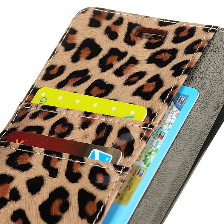 Leopard Texture Stand Wallet Leather Case for LG X Power3