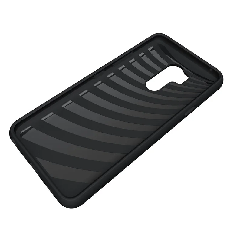 Brushed PC + TPU Combo Kickstand Case with Card Slot for LG G7 ThinQ - Black