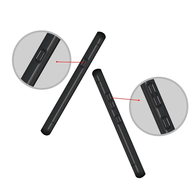 Brushed PC + TPU Combo Kickstand Case with Card Slot for LG G7 ThinQ - Black