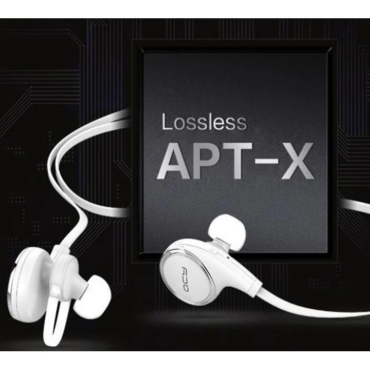 QCY QY8 Sports Wireless Bluetooth 4.1 Strereo Noise Cancelling Headphone - White