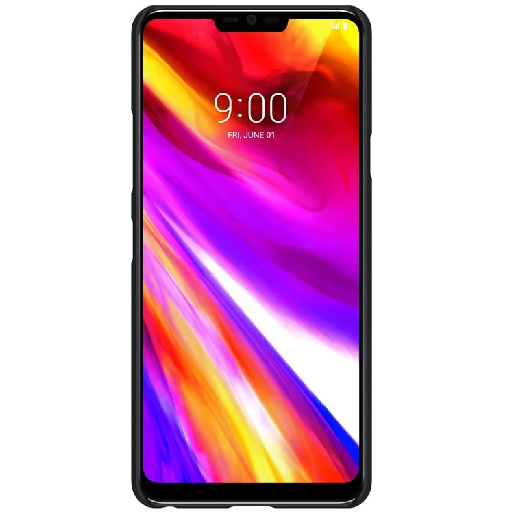 NILLKIN Super Frosted Shield PC Mobile Phone Case + Screen Protector for LG G7 ThinQ - Black