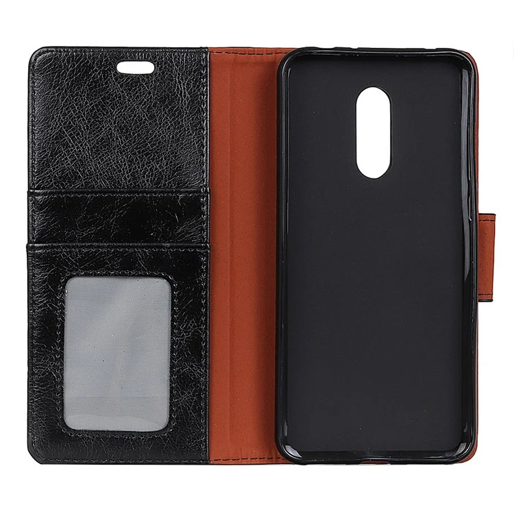 Nappa Texture Split Leather Wallet Flip Case for LG Stylo 4/Q Stylus - Black