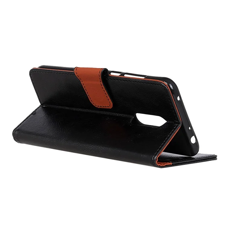 Nappa Texture Split Leather Wallet Flip Case for LG Stylo 4/Q Stylus - Black