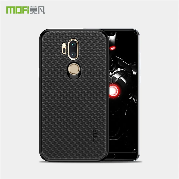 MOFI Honor Series Woven Texture PU Leather Coated PC + TPU Hybrid Mobile Shell for LG G7 ThinQ - Black