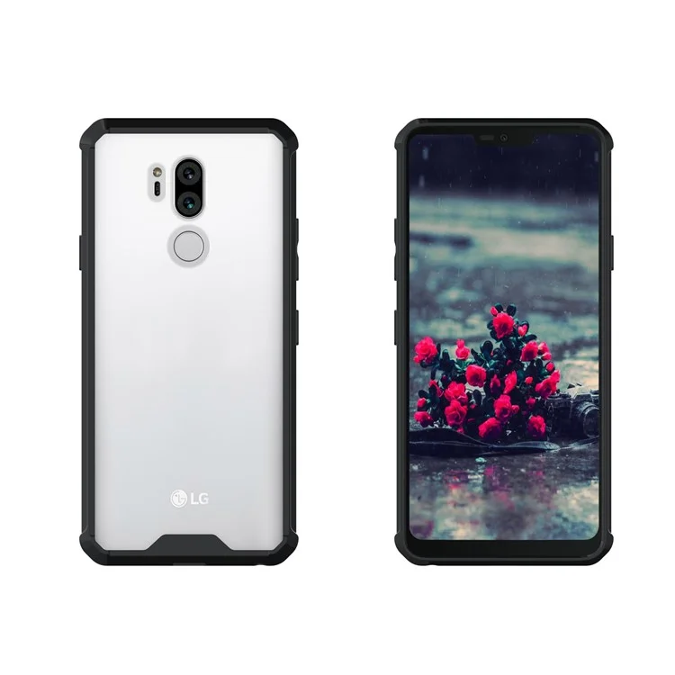 Armor Transparent Acrylic + TPU Hybrid Phone Case for LG G7 ThinQ - Black