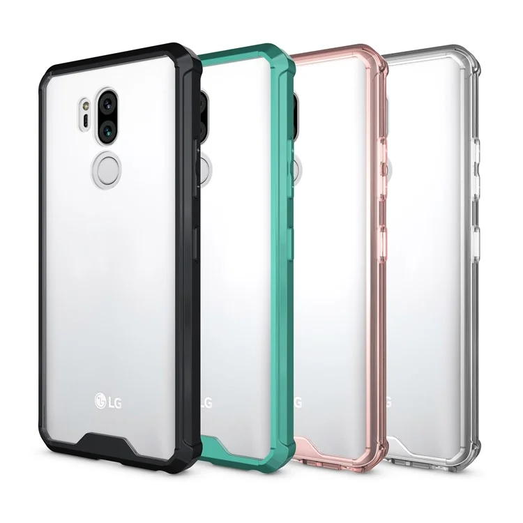Armor Transparent Acrylic + TPU Hybrid Phone Case for LG G7 ThinQ - Black