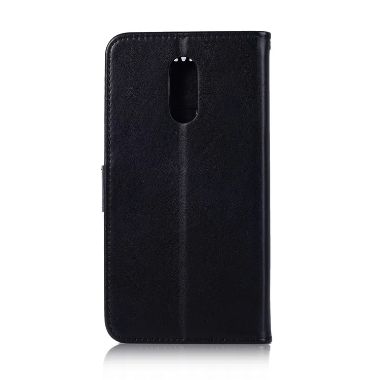 Imprint Owl Dream Catcher Wallet Stand Leather Case for LG Q Stylus - Black