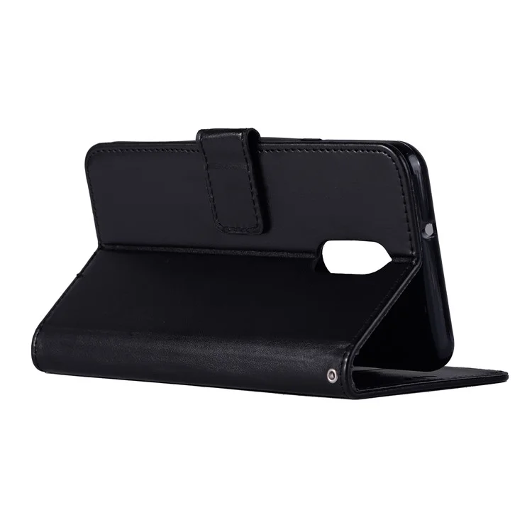Imprint Owl Dream Catcher Wallet Stand Leather Case for LG Q Stylus - Black