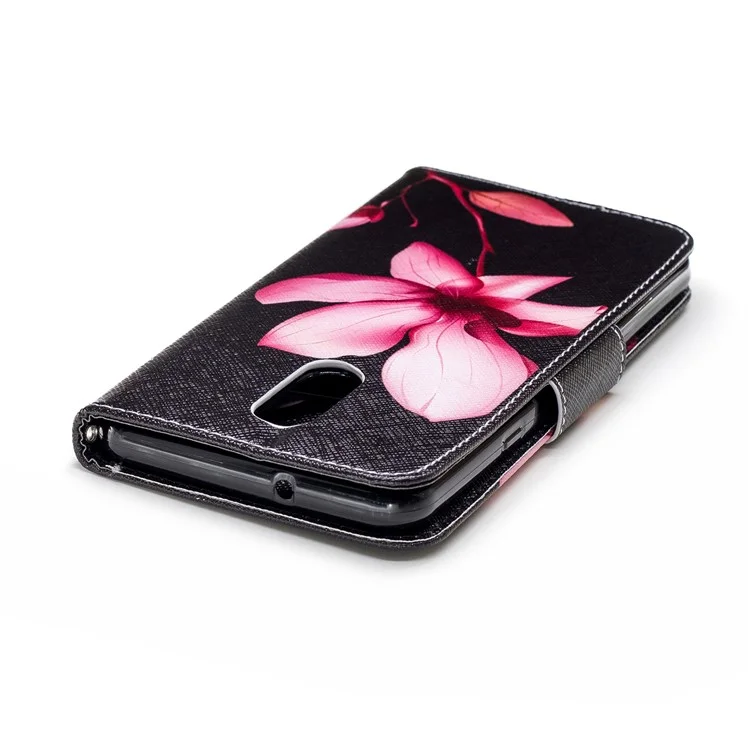 Pink Flower - For LG Q Stylus / Stylo 4 Pattern Printing Leather Wallet Stand Case Cover