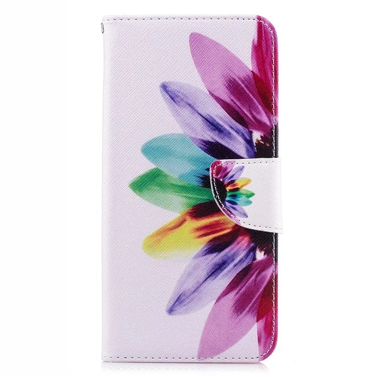 Half Sunflower - For LG Stylo 4/Q Stylus Pattern Printing PU Leather Wallet Stand Phone Case