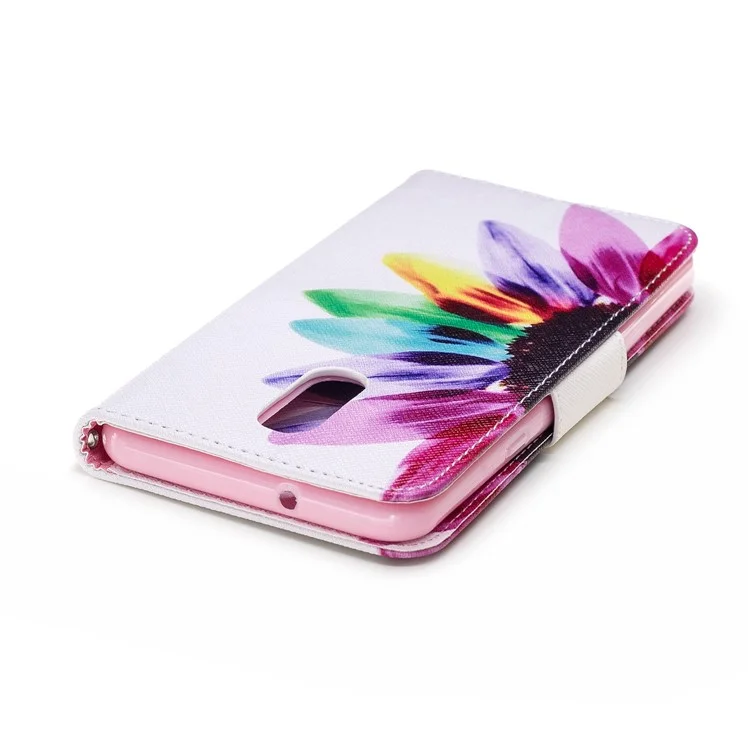 Half Sunflower - For LG Stylo 4/Q Stylus Pattern Printing PU Leather Wallet Stand Phone Case