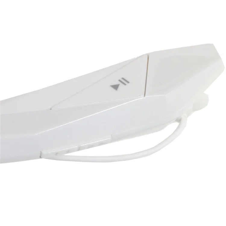 HBS-902 CSR4.0 Wireless Bluetooth Sports Headset Headphone Memory Flex Neck Strap with Magnetic EarBuds - White
