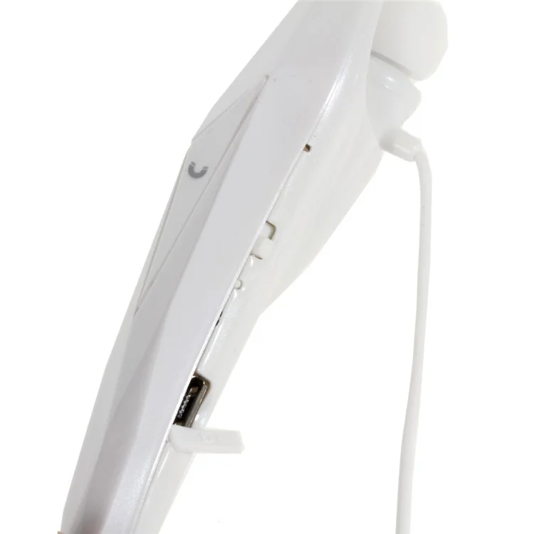 HBS-902 CSR4.0 Wireless Bluetooth Sports Headset Headphone Memory Flex Neck Strap with Magnetic EarBuds - White