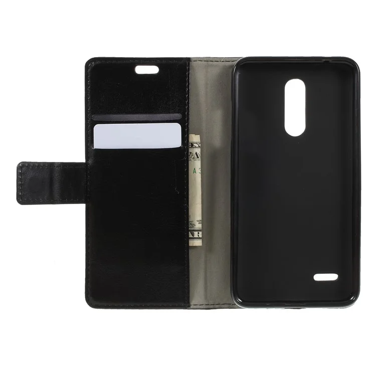 For LG K10 (2018) / LG K11 Pattern Printing Stand Leather Wallet Mobile Cover - Fierce Wolf