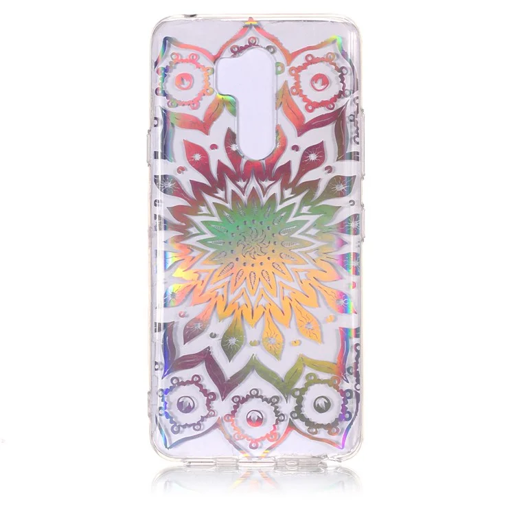 Colorful Laser Carving IMD Patterned TPU Case for LG G7 ThinQ - Unique Flower