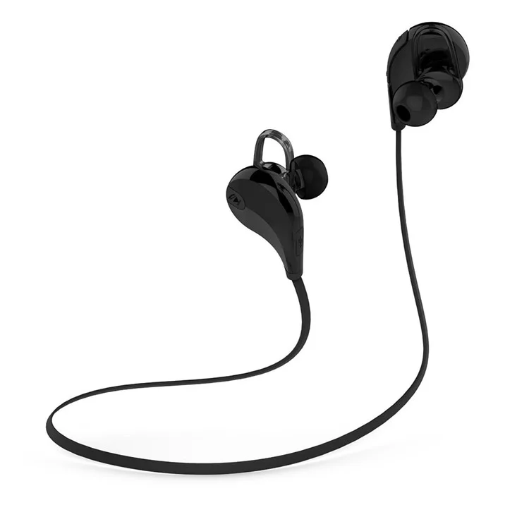 QY7 Sports Bluetooth V4.0 Stereo In-ear Headset Earphone for iPhone Samsung Sony etc - Black