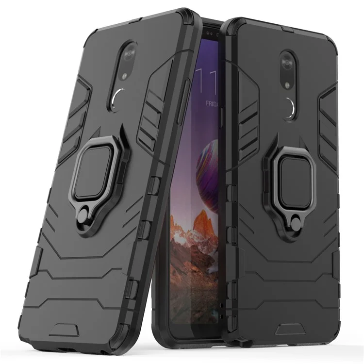 Cool di Guardia di Guardia Del Kickstand Pc+coperchio Telefonico Tpu Per LG Stylo 5 - Nero