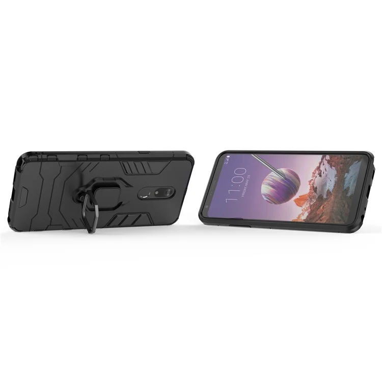 Cool di Guardia di Guardia Del Kickstand Pc+coperchio Telefonico Tpu Per LG Stylo 5 - Nero