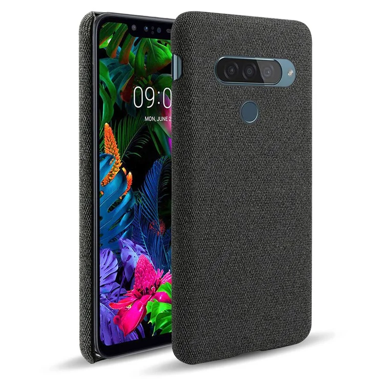 KSQ Cloth Coated PC Mobile Protective Phone Case Cover for LG G8s ThinQ - Black