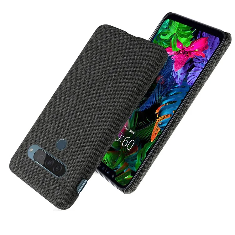 KSQ Cloth Coated PC Mobile Protective Phone Case Cover for LG G8s ThinQ - Black