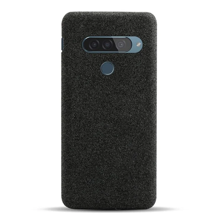 KSQ Cloth Coated PC Mobile Protective Phone Case Cover for LG G8s ThinQ - Black