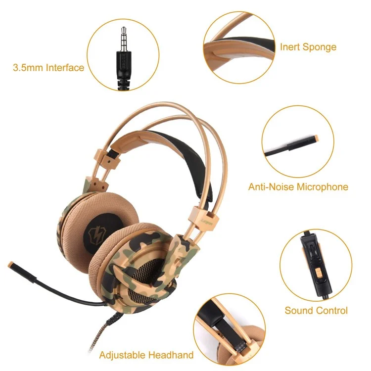 Letton L1 3.5 mm Jack Subound Sound Over-ear Auriculares Con Control de Volumen de Micrófono