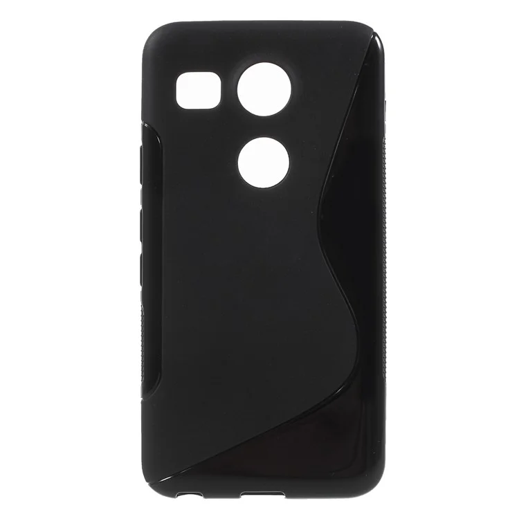 S-Shape Gel TPU Cover Case for LG Nexus 5X - Black