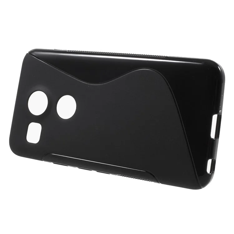 S-Shape Gel TPU Cover Case for LG Nexus 5X - Black