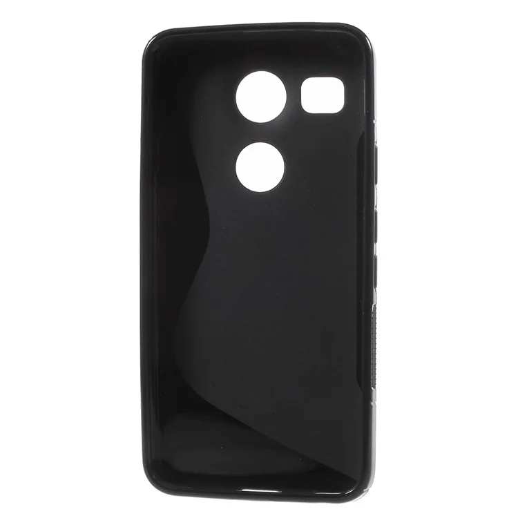 S-Shape Gel TPU Cover Case for LG Nexus 5X - Black