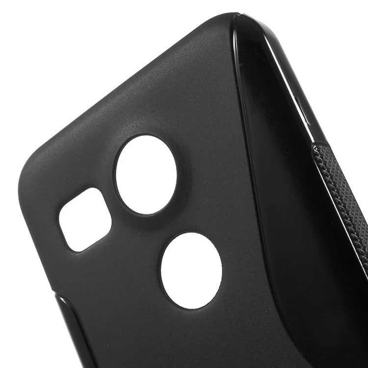S-Shape Gel TPU Cover Case for LG Nexus 5X - Black