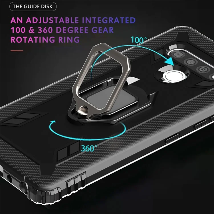 Case de Carcasa TPU de Kickstand TPU Para LG Stylo 6 - Negro