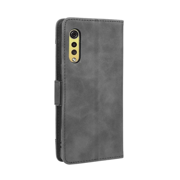 Custodia Portafoglio in Pelle per Telefono LG Velvet - Nero