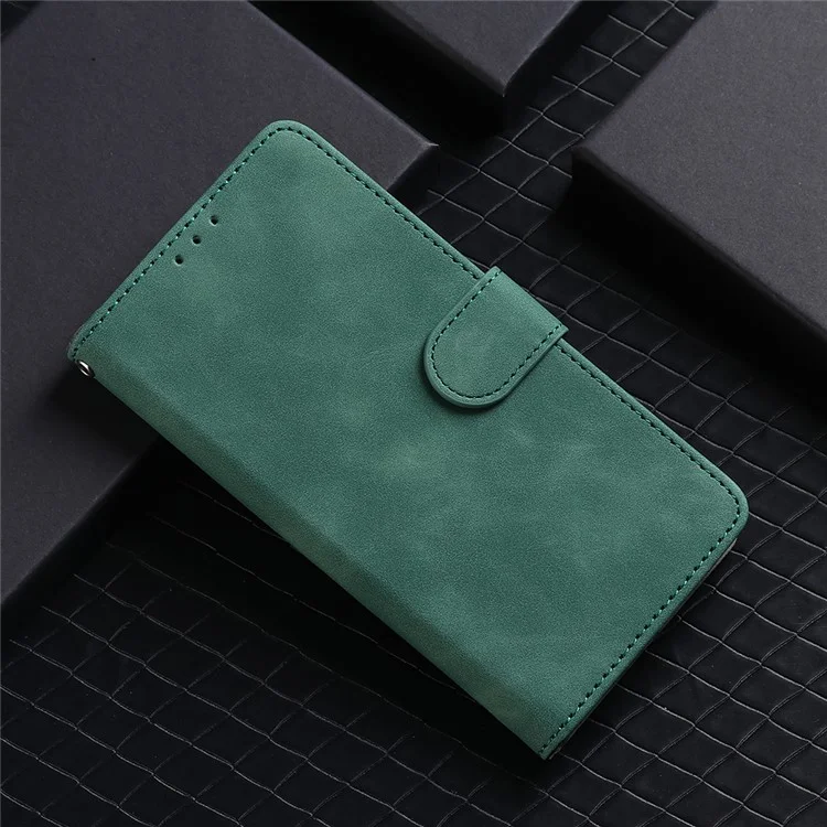 Skin-touch PU Leather Wallet Cell Phone Case for LG Wing 5G - Green