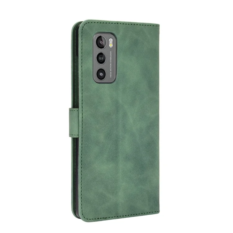 Skin-touch PU Leather Wallet Cell Phone Case for LG Wing 5G - Green