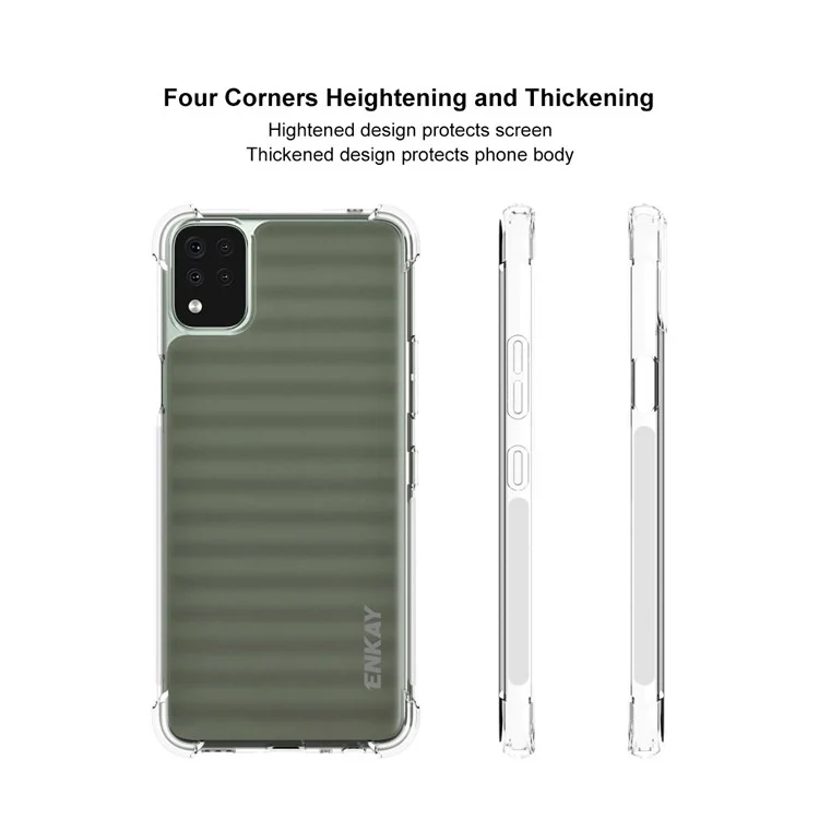 ENKAY Antislip 4 Corners Thickened Shockproof Clear TPU Case for LG K42