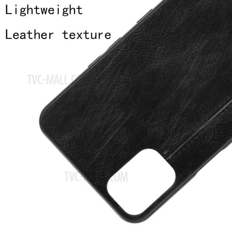 Full Protection Stitching Line Design PU Leather Coated Hybrid Cell Phone Case for LG K42 - Black