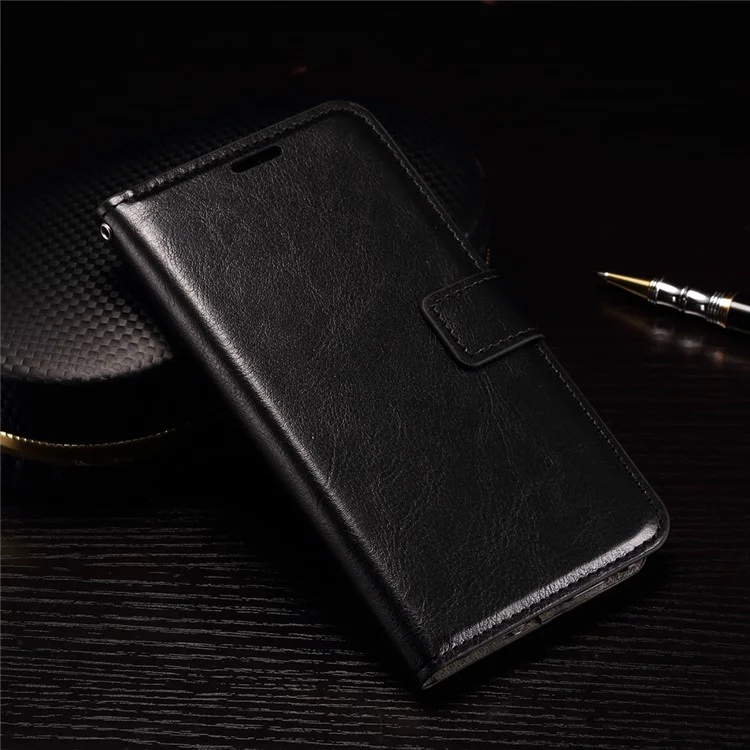 Crazy Horse Wallet Leather Stand Case for LG Nexus 5X - Black