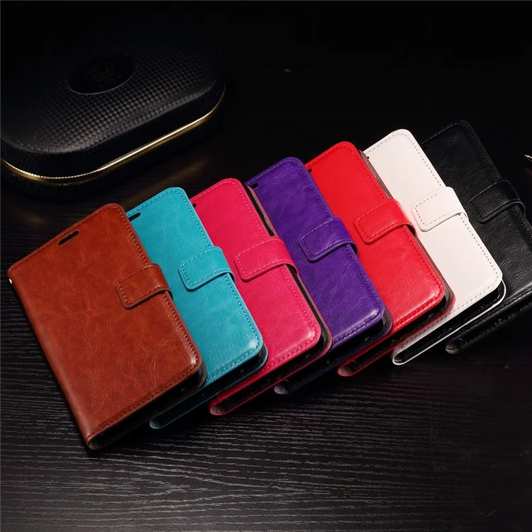 Crazy Horse Wallet Leather Stand Case for LG Nexus 5X - Black