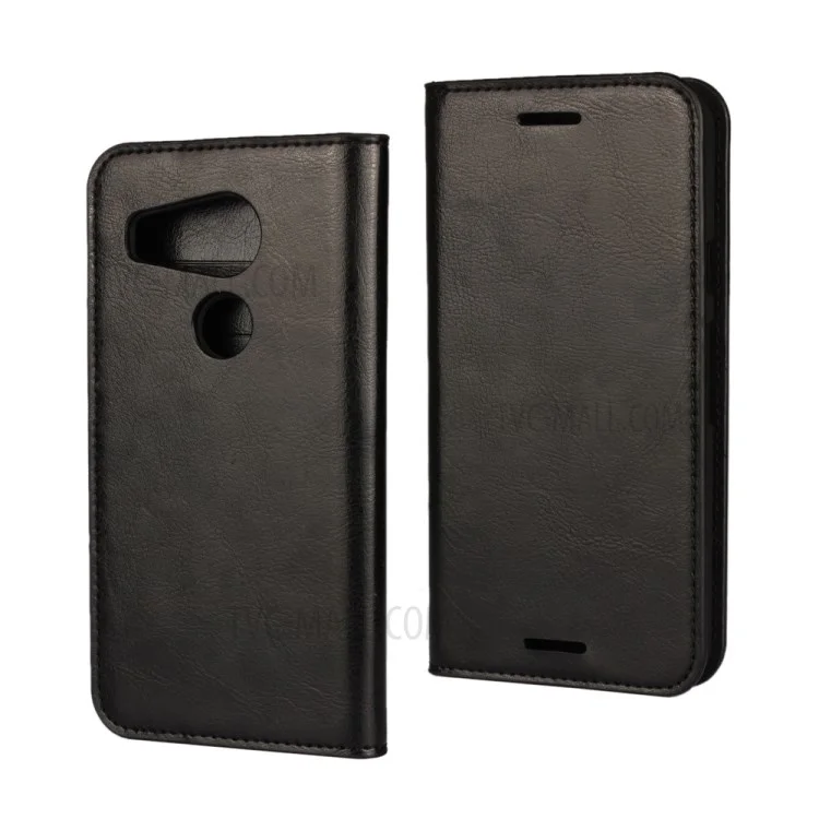 Crazy Horse Genuine Leather Case Wallet for LG Nexus 5X - Black