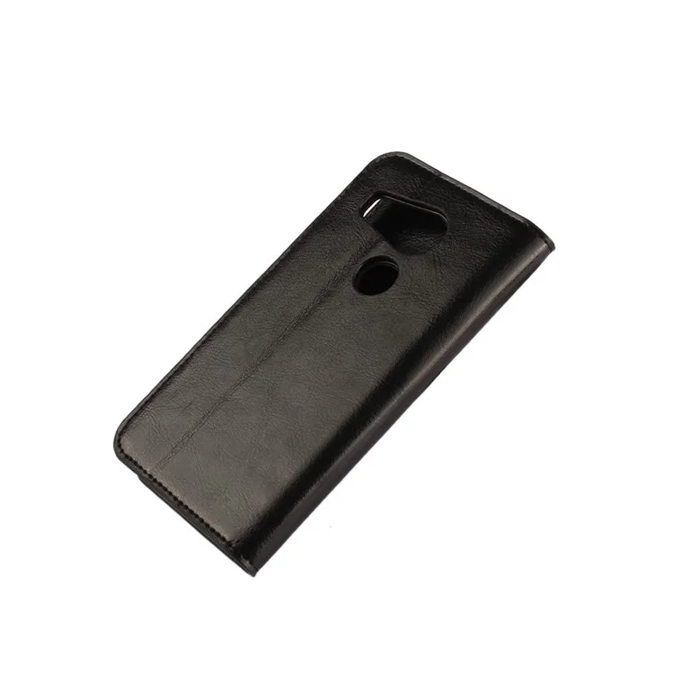 Crazy Horse Genuine Leather Case Wallet for LG Nexus 5X - Black