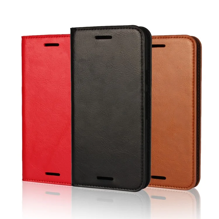 Crazy Horse Genuine Leather Case Wallet for LG Nexus 5X - Black