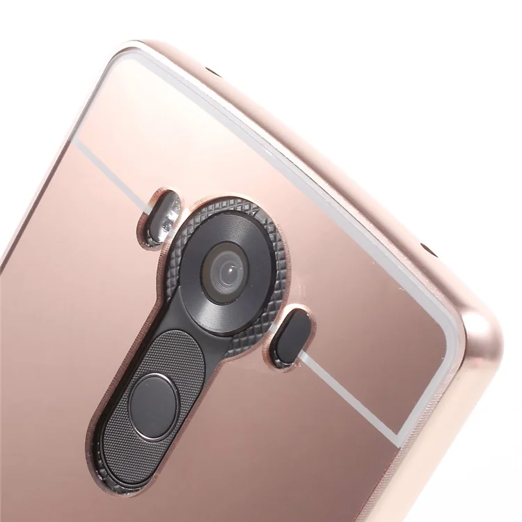 Sliding Metal Frame Plastic Shell for LG V10 H900 H901 VS990 - Rose Gold